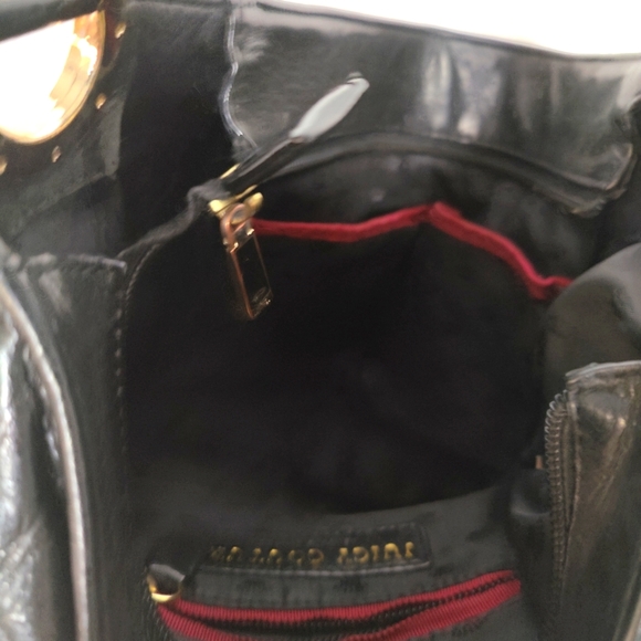 💯 Vintage Juicy Couture 100% SheepSkin Leather Hobo Crossbody - Picture 9 of 11